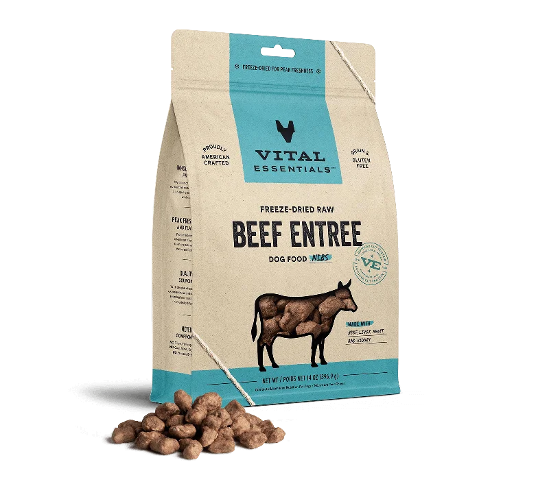 Vital Essentials Freeze-Dried Raw Beef Entrée Nibs Dog Food