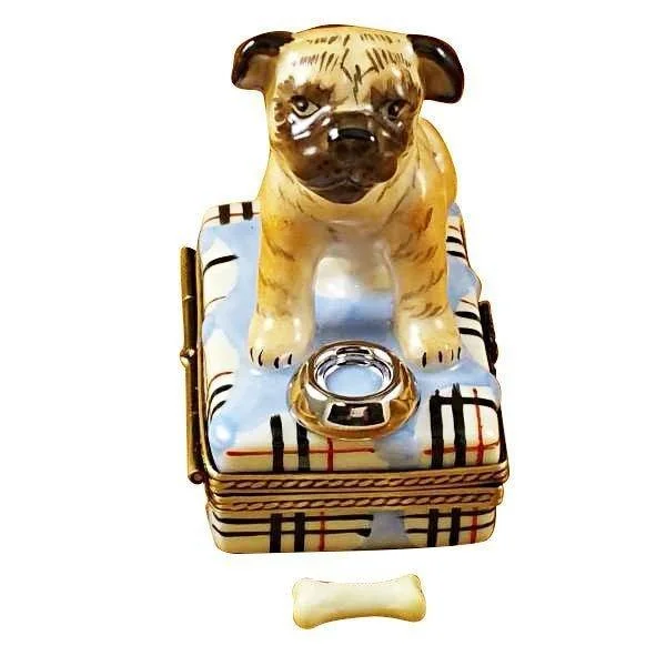 Pug with Spilt Water & Removable Bone