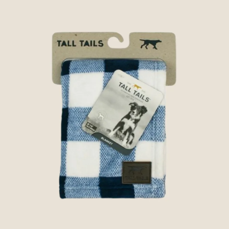 Tall Tails - Navy Plaid Blanket