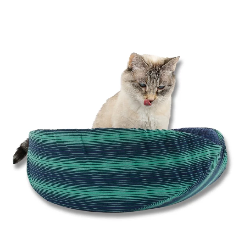 The Cat Canoe - Green Blue Stripe