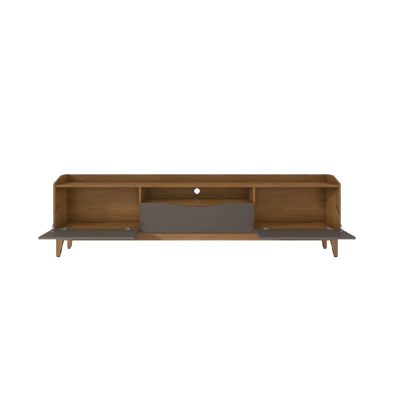 FB Ravena TV Stand L1800 x W433 x H615mm Cedar/Pearl Grey High Gloss #11065588 (No Warranty)