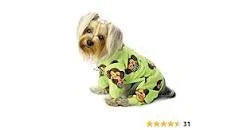 Klippo Lime Silly Monkey Fleece Hooded Pajamas