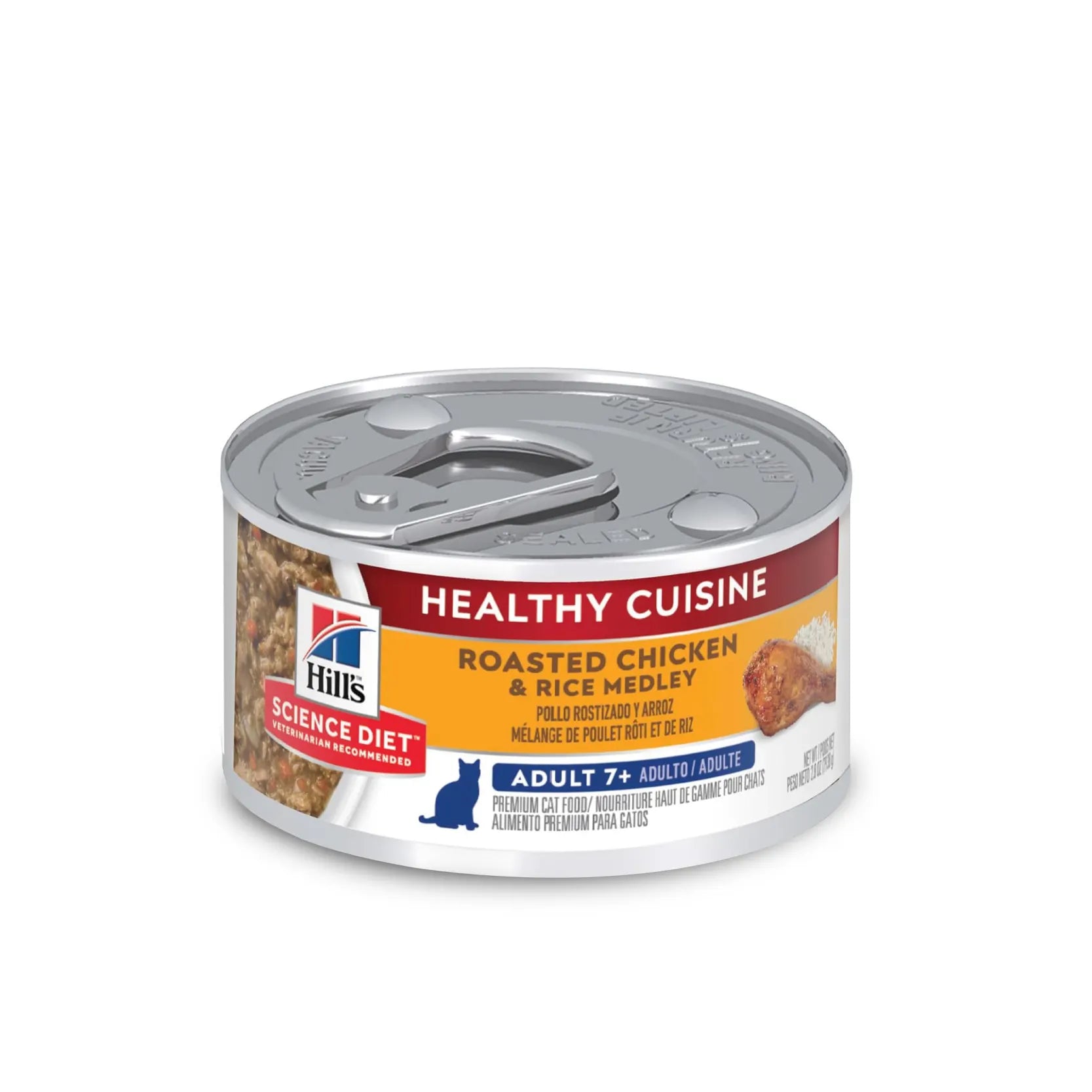 Hills Science Diet - Feline Adult 7+ Healthy Cuisine Roasted Chicken & Rice Medley Stew 2.8oz