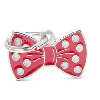 My Family USA Pet Tag - Apoxie Shapes "Charms" - Bow Tie Red