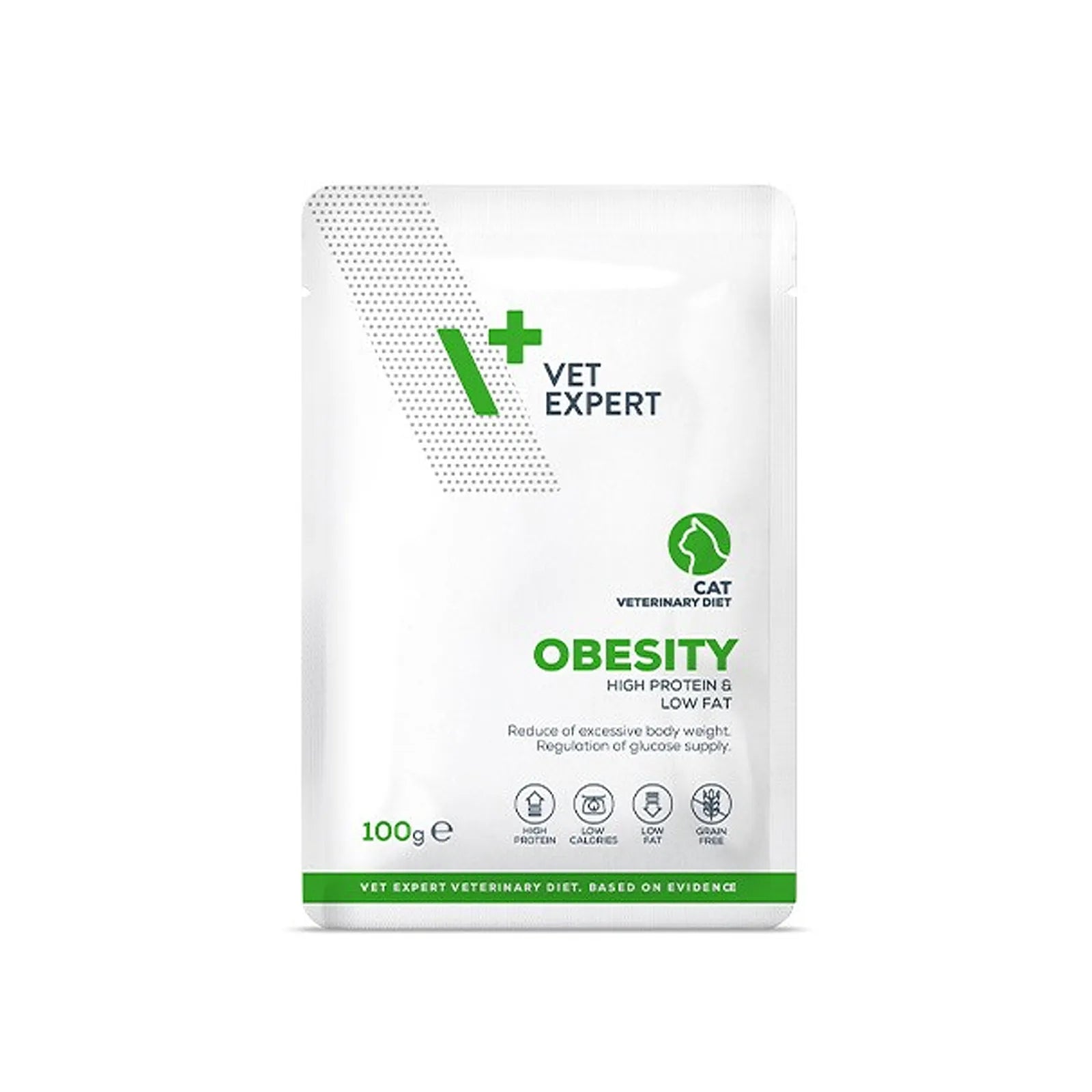 Vet Expert V+ Obesity Cat Pouch 100g