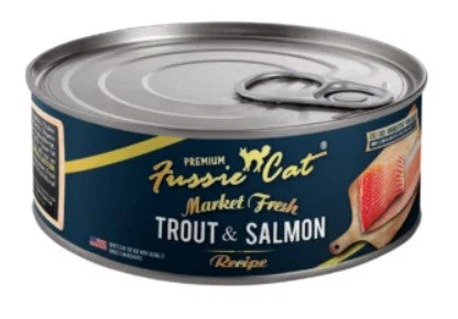 Fussie Cat Wet Cat Food Market Fresh Trout & Salmon Recipe 5.5oz Can Single