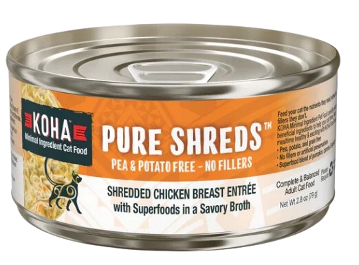 KOHA Wet Cat Food Pure Shreds Shredded Chicken Breast Entrée