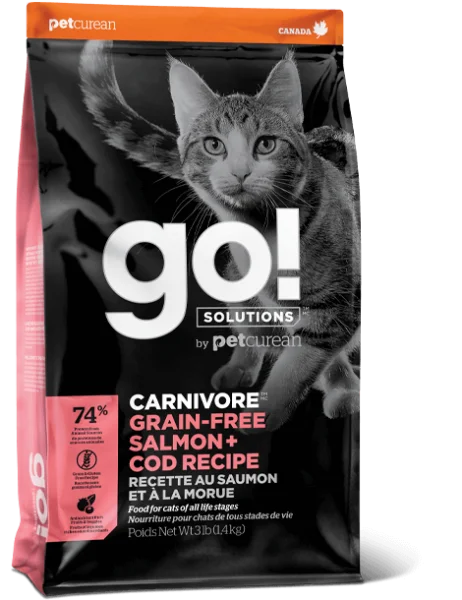 Petcurean Go! Carnivore GF Cat Salmon + Cod 3 lb.