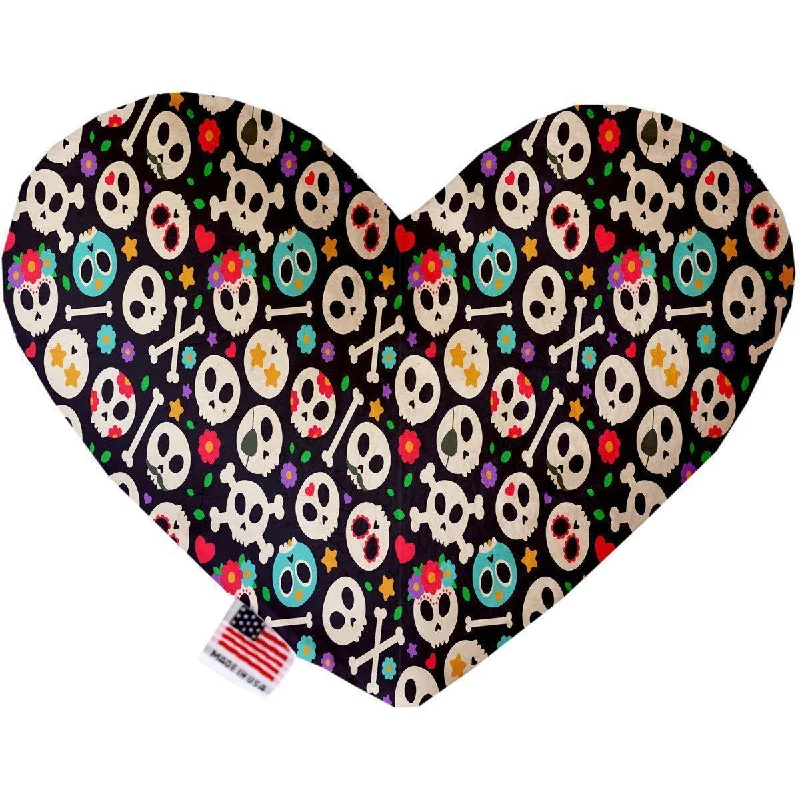 Heart Dog Toy Stuffing Free Dia De Los Muertos Skulls