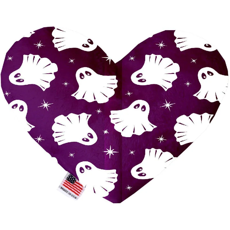 Heart Dog Toy Stuffing Free Ghosts on Purple