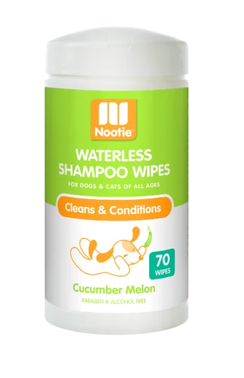 Nootie Cucumber Melon Waterless Shampoo Wipes For Dogs & Cats