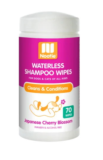 Nootie Japanese Cherry Blossom Waterless Shampoo Wipes For Dogs & Cats