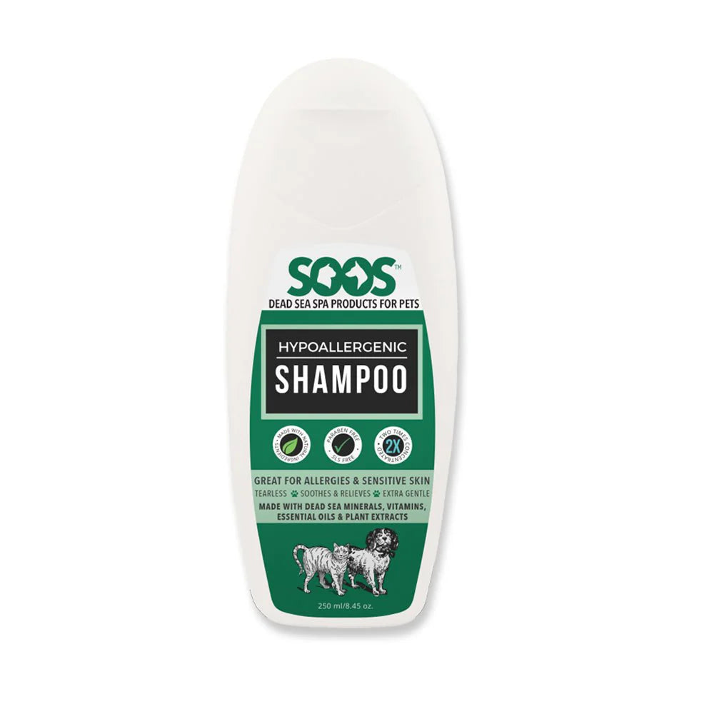 SOOS Natural Dead Sea Hypoallergenic Pet Shampoo For Dogs & Cats 500ml