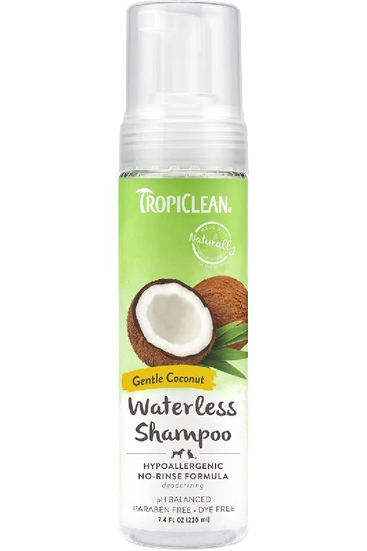 TropiClean Gentle Coconut Hypoallergenic Waterless Shampoo for Pets