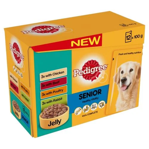 DOTS DONATION - Pedigree | Wet Dog Food | Senior Pouches - 12 x 100g