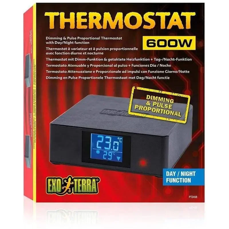 Exo Terra 600w Dimming & Pulse Reptile Thermostat with Day/Night Timer