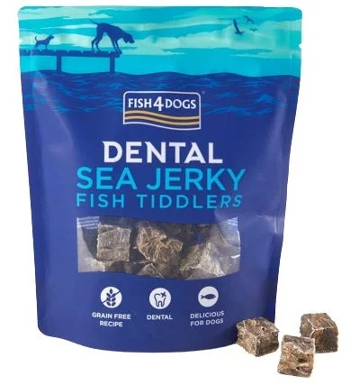 FISH4DOGS Dental Sea Jerky Tiddlers, dentalna poslastica, koža bijele ribe