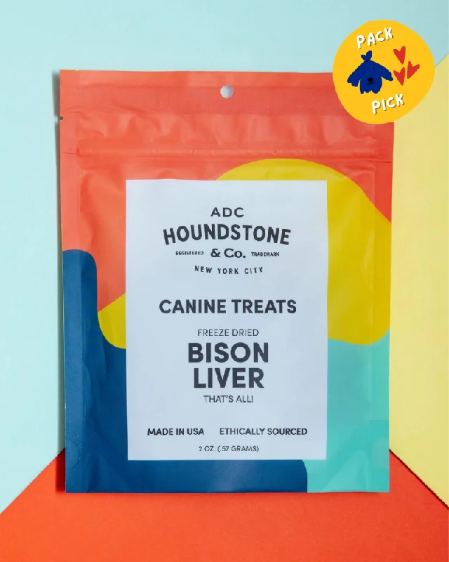 Freeze-Dried Bison Liver Dog Treats (2oz)