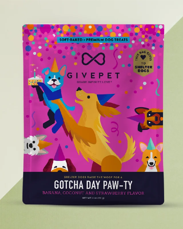 Gotcha Day Paw-ty Soft & Chewy Dog Treats (Made in the USA)