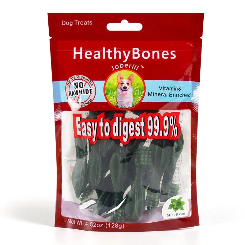 JOBERILL HEALTHY BONES MINT FLAVOR BRUSH DOG TREATS-128g