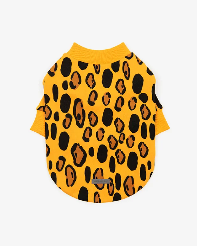 Animal Print Dog Sweatshirt in Yellow (FINAL SALE)