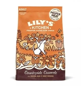 Lily's Kitchen Countryside Casserole with Chicken, Duck & Sweet Potatoes Adult Dry Dog Food (12kg)