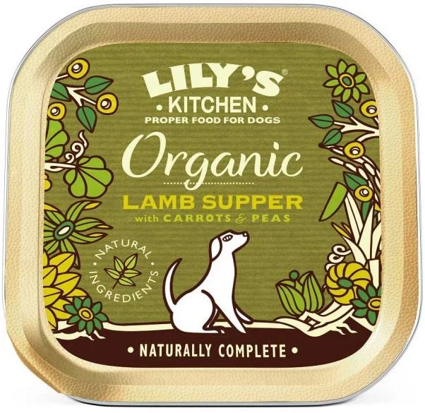 LILY'S KITCHEN Organic Lamb Supper Conservă pentru câini, cu miel/morcovi 150g