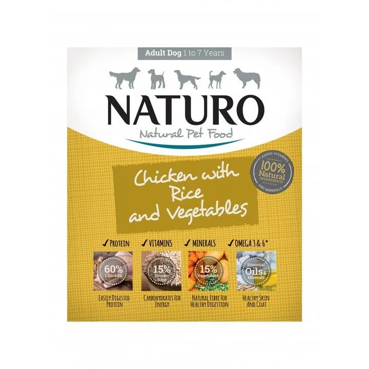 Naturo | Gluten Free Wet Dog Food | Chicken with Rice & Vegetables 400g