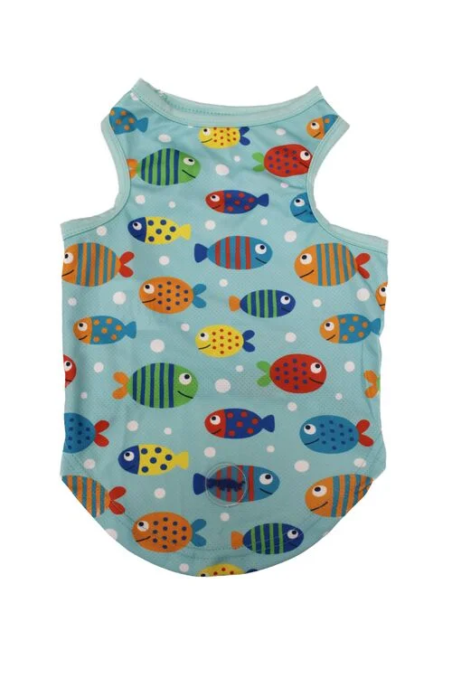 Animate - Pet Cooling Vest - Fish - Med -  38cm (Chest: 55cm, Neck: 35cm)