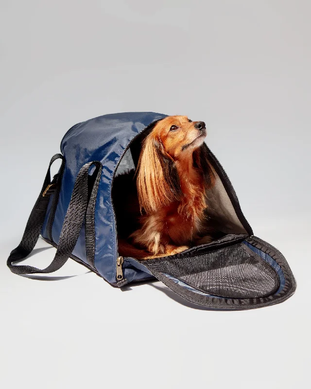 Cotton Ripstop Airline Carrier in Navy Nylon (DOG & CO. Exclusive - Made in the USA)